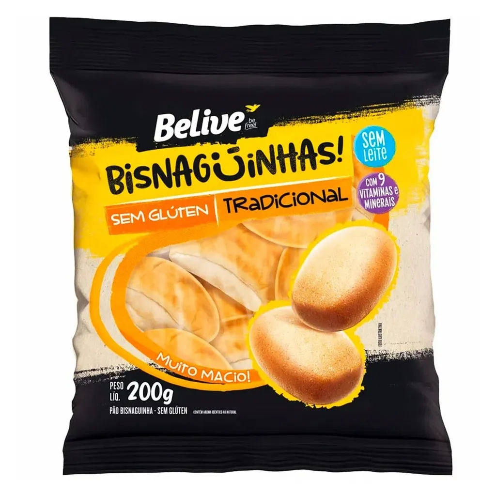 Bisnaguinha Tradicional Belive Sem Gluten 200g Bisnaguinha Tradicional Belive Sem Gluten 200g