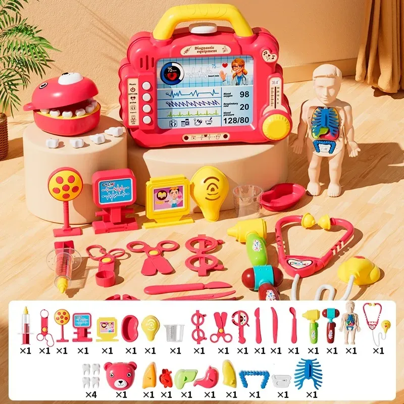 KIT MÉDICO Brinquedo Faz de Conta - Pura Imaginação e Diversão 36 Peças KIT MÉDICO Brinquedo Faz de Conta - Pura Imaginação e Diversão 36 Peças