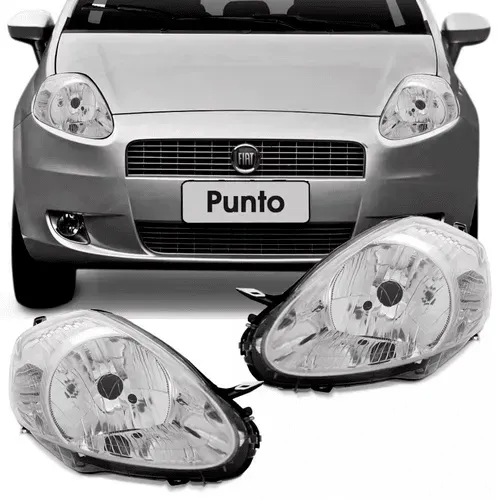 Farol Fiat Punto 2008 2009 2010 11 Mascara Cromada Farol Fiat Punto 2008 2009 2010 11 Mascara Cromada