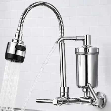 Torneira Gourmet Luxo Com Filtro Puficador Flexível Cozinha Parede 2 Jatos Cor Cromada - Marca Camperluz Torneira Gourmet Luxo Com Filtro Puficador Flexível Cozinha Parede 2 Jatos Cor Cromada - Marca Camperluz