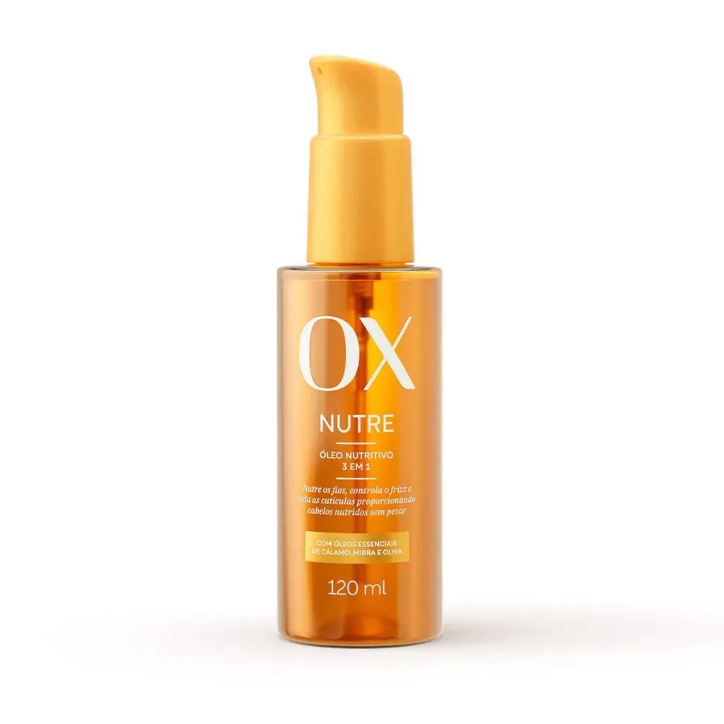 Óleo Nutritivo 3 Em 1 OX Nutre 120ml Reparador De Pontas Umectação Antifrizz Proteção Térmica Óleo Nutritivo 3 Em 1 OX Nutre 120ml Reparador De Pontas Umectação Antifrizz Proteção Térmica