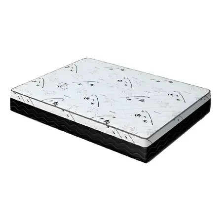 Colchão Casal Espuma D33 One Face - Bello Box - 17x138x188 Cor Branco C/ Preto Colchão Casal Espuma D33 One Face - Bello Box - 17x138x188 Cor Branco C/ Preto