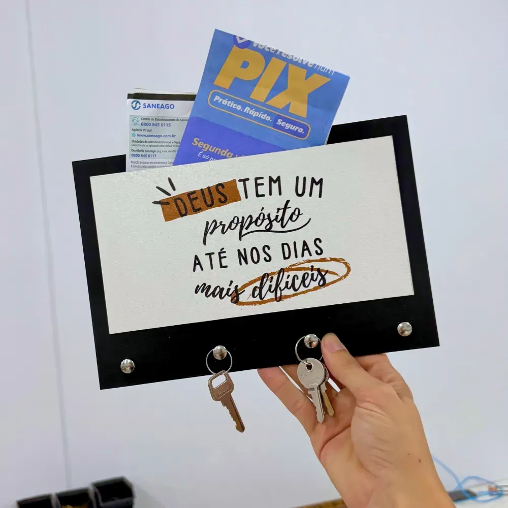 Porta Chaves Parede Decorativo Mdf Preto Organizador para Cartas e Decoração de Casa Hall Entrada Porta Chaves Parede Decorativo Mdf Preto Organizador para Cartas e Decoração de Casa Hall Entrada