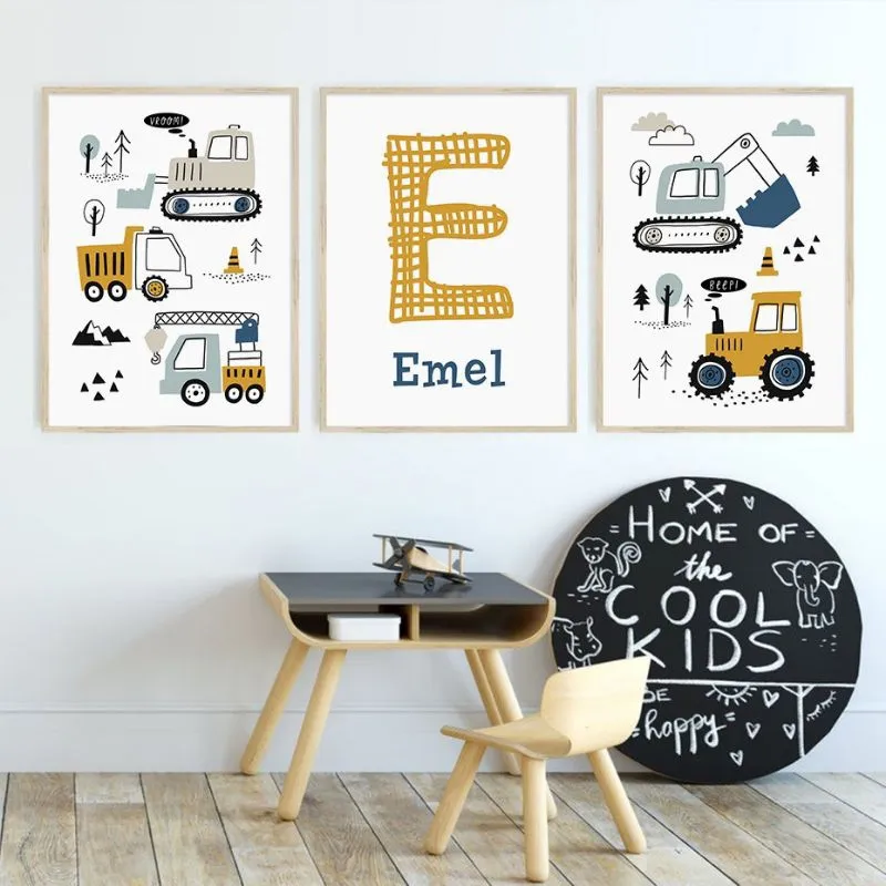 quadro decorativo infantil pequeno construtor personalizado meninos 3 peças quadro decorativo infantil pequeno construtor personalizado meninos 3 peças