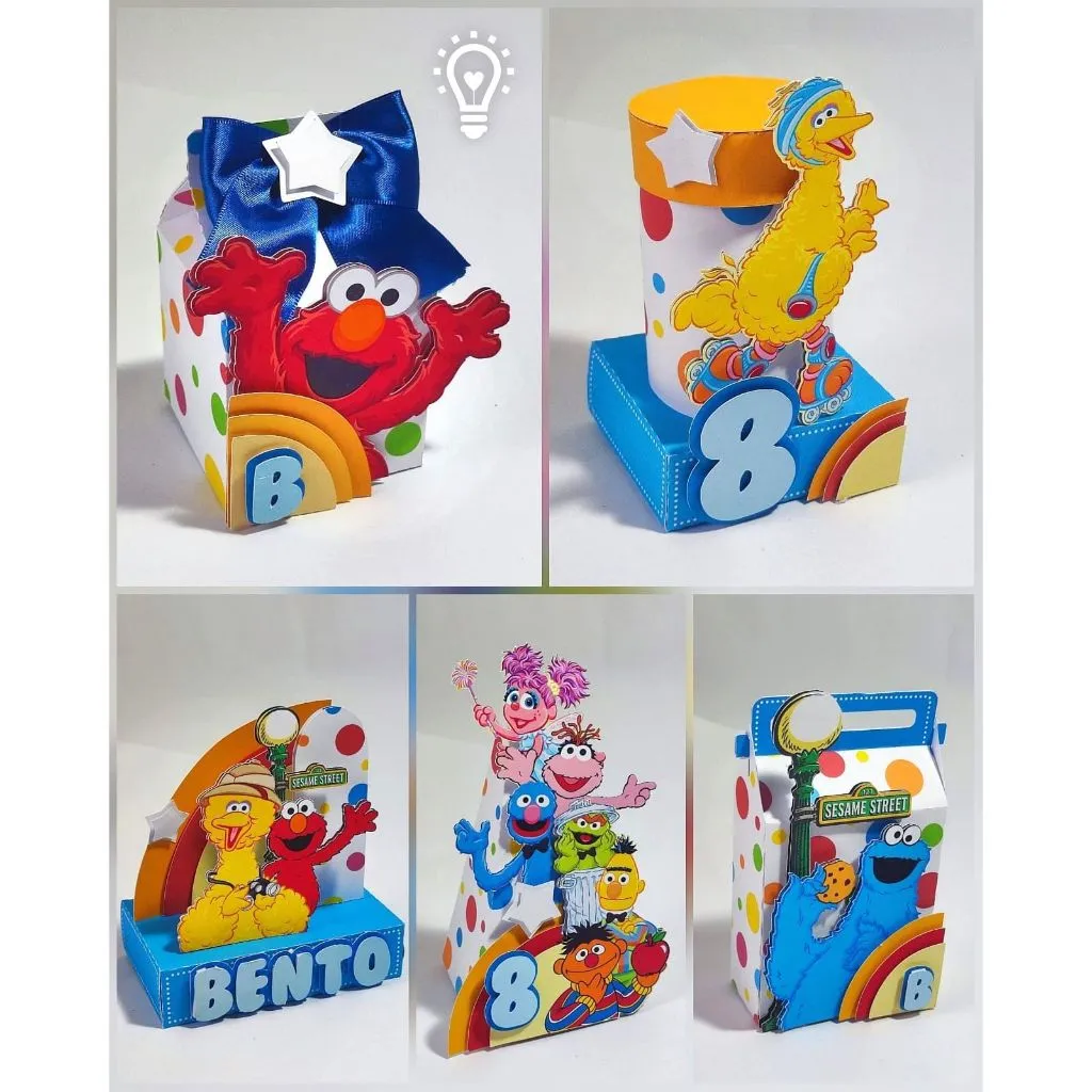 Caixas Personalizadas Super Camadinha Vila Sésamo 3D Caixas Personalizadas Super Camadinha Vila Sésamo 3D