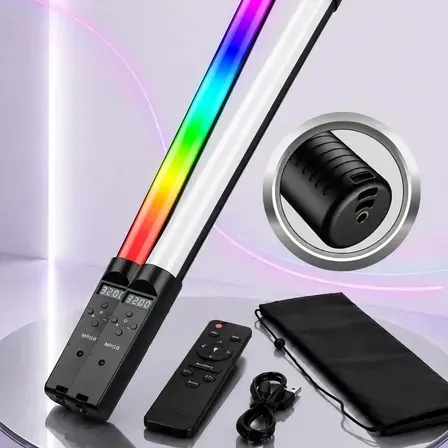 Bastão de Led Luz Rgb Lâmpada Profissional Fotográfica Iluminação 3200k-5500k Recarregável Bastão de Led Luz Rgb Lâmpada Profissional Fotográfica Iluminação 3200k-5500k Recarregável