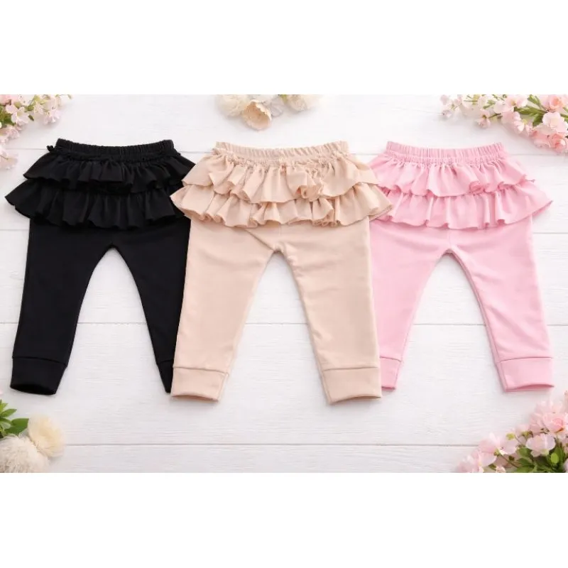 Calça Para Bebes Femininas Malha de Algodão Calça Para Bebes Femininas Malha de Algodão