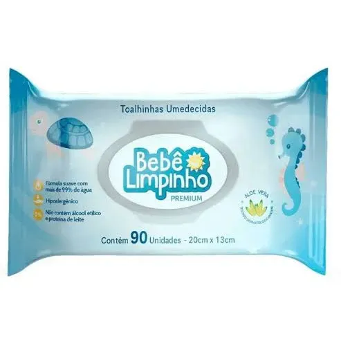 Toalha Umedecida Bebê Limpinho Premium Cimed 90 Lenços Cada Hipoalergênica Toalha Umedecida Bebê Limpinho Premium Cimed 90 Lenços Cada Hipoalergênica