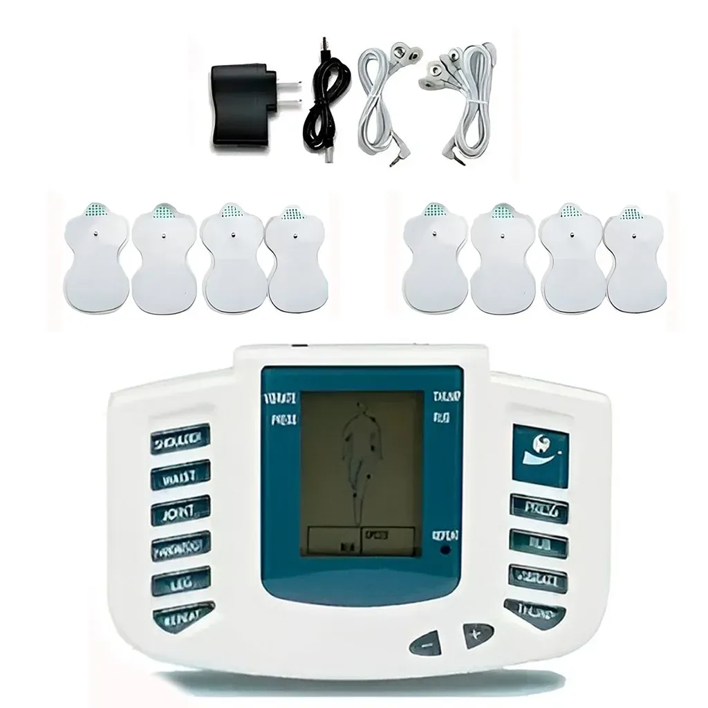 JS Massageador de Choque Fisioterapia com Eletrodos Estimulante Muscular Eletrico JS Massageador de Choque Fisioterapia com Eletrodos Estimulante Muscular Eletrico