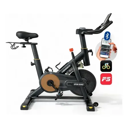 Bicicleta Ergométrica Spinning Winnek SYNC Magnética, com Roda de Inércia 13kg e Bluetooth para App Fitshow Bicicleta Ergométrica Spinning Winnek SYNC Magnética, com Roda de Inércia 13kg e Bluetooth para App Fitshow