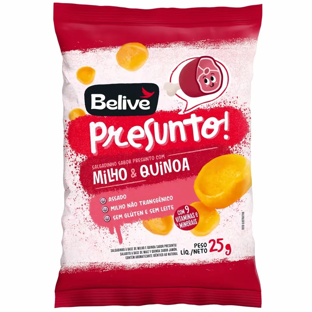 Salgadinho BELIVE Sabor Presunto 25g Salgadinho BELIVE Sabor Presunto 25g