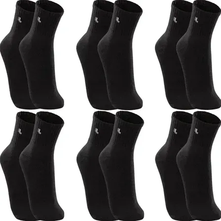 Kit 6 Pares Meias Lupo Cano Médio Esportivas Academia Kit 6 Pares Meias Lupo Cano Médio Esportivas Academia