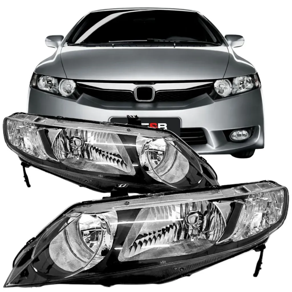 Par Farol New Honda Civic Modelo 2007 A 2011 Par Farol New Honda Civic Modelo 2007 A 2011