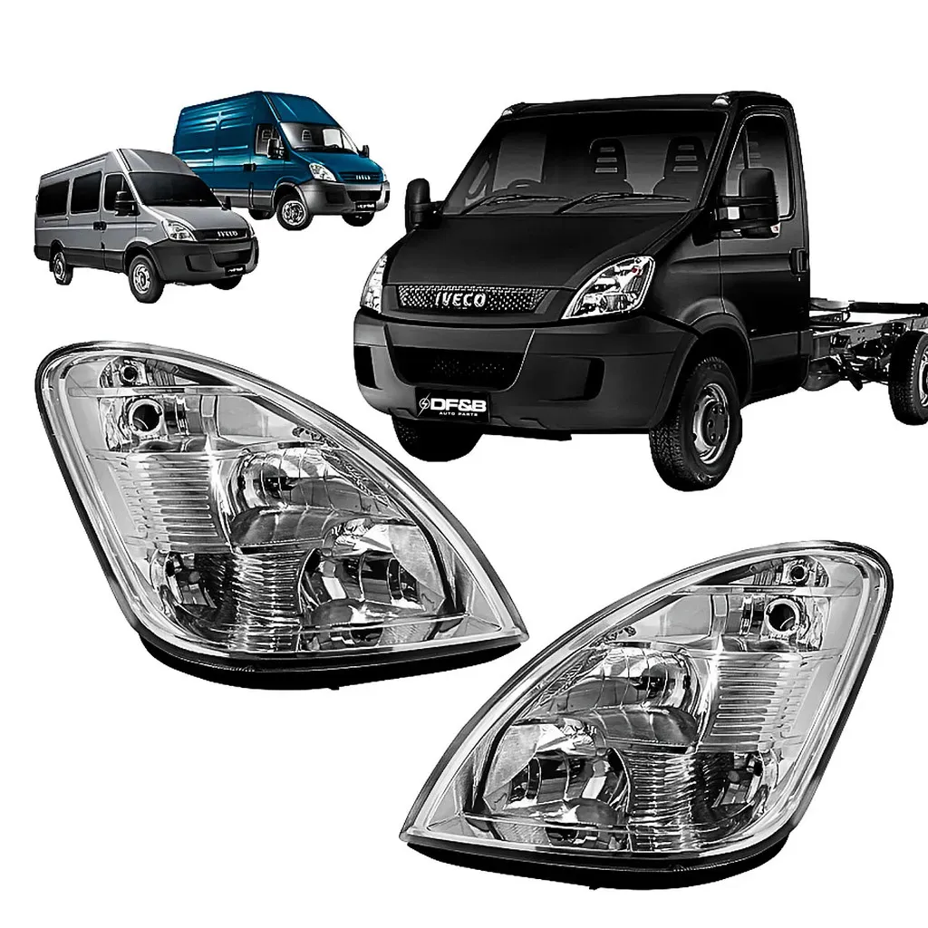 Farol Iveco Daily 2008/2020 Elétrico Com Motor C/ Aux Farol Iveco Daily 2008/2020 Elétrico Com Motor C/ Aux