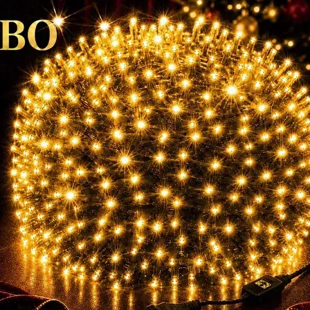 Strobo Cordão Natal 1600 Leds Pisca Flash 50m Prova D'água Bivolt Branco Quente Strobo Cordão Natal 1600 Leds Pisca Flash 50m Prova D'água Bivolt Branco Quente