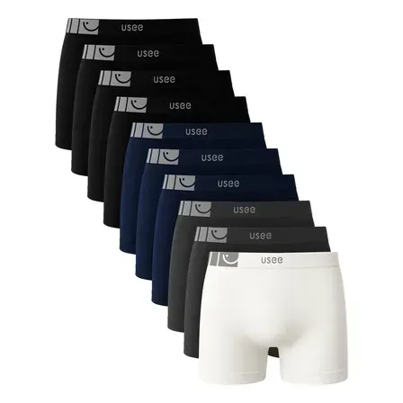 Kit Com 10 Cuecas Boxer Microfibra Adulto Usee Brasil Kit Com 10 Cuecas Boxer Microfibra Adulto Usee Brasil