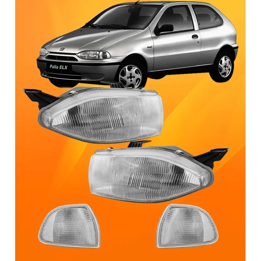 Kit Farol E Pisca Palio 96 97 98 99 Lente Vidro Foco Simples Kit Farol E Pisca Palio 96 97 98 99 Lente Vidro Foco Simples