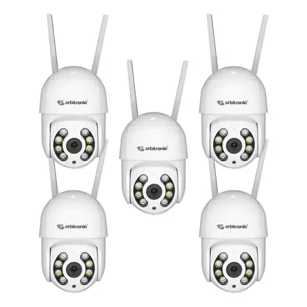 Kit 5 Cameras de Seguranca IP Wi Fi Externa Interna Orbitronic ORB776 Resolucao 1080p Branco Kit 5 Cameras de Seguranca IP Wi Fi Externa Interna Orbitronic ORB776 Resolucao 1080p Branco
