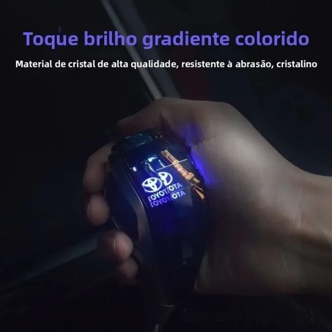 Manopla de Câmbio Cristal com Iluminação LED e Sensor Touch para Visual Premium de Carro Manopla de Câmbio Cristal com Iluminação LED e Sensor Touch para Visual Premium de Carro