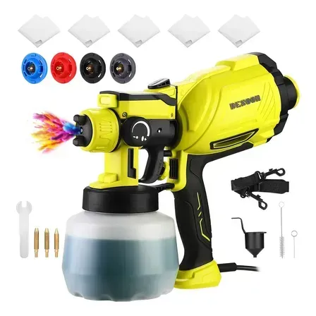 Pistola De Pintura 1600w Motor De Cobre Puro 1200ml Elétrica Profissional Pulverizador 38000rpm Com 4 Bicos De Cobre 127v Desoon Pistola De Pintura 1600w Motor De Cobre Puro 1200ml Elétrica Profissional Pulverizador 38000rpm Com 4 Bicos De Cobre 127v Desoon