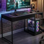 Escrivaninha Gamer Mesa Para Computador Com Suporte Para Cpu Preto Escrivaninha Gamer Mesa Para Computador Com Suporte Para Cpu Preto