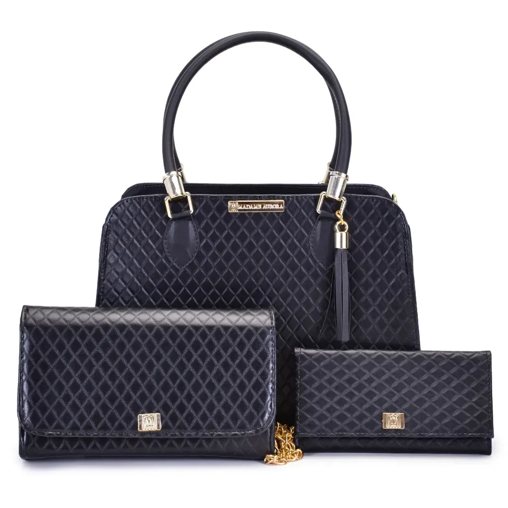 Bolsa Feminina Tote Casual Média Ombro e Transversal + Bolsa Balada Transversal Corrente + Carteira Bolsa Feminina Tote Casual Média Ombro e Transversal + Bolsa Balada Transversal Corrente + Carteira