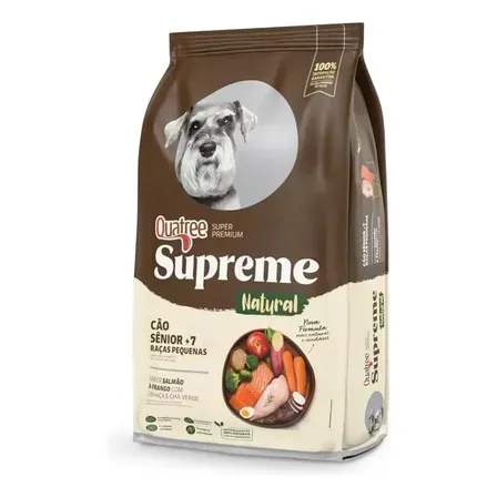 Quatree Supreme Quatree Supreme Sênior +7 Porte Pequeno Salmão/Frango 10,1 kg Cão Senior Seca Quatree Supreme Quatree Supreme Sênior +7 Porte Pequeno Salmão/Frango 10,1 kg Cão Senior Seca