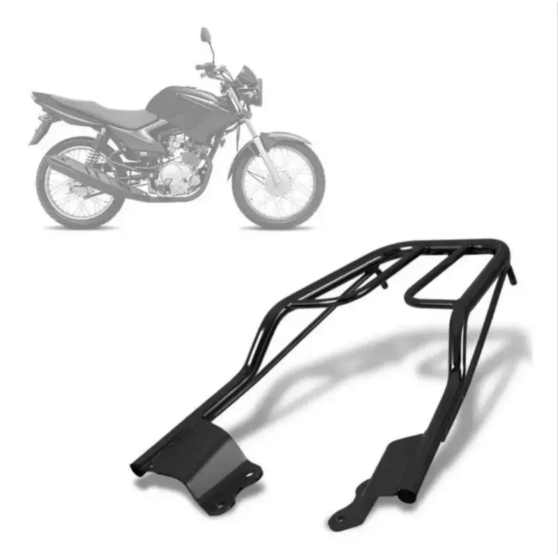 Bagageiro Traseiro Yamaha YBR Factor 125 2009 a 2015 Preto Tubular Reforçado Bagageiro Traseiro Yamaha YBR Factor 125 2009 a 2015 Preto Tubular Reforçado