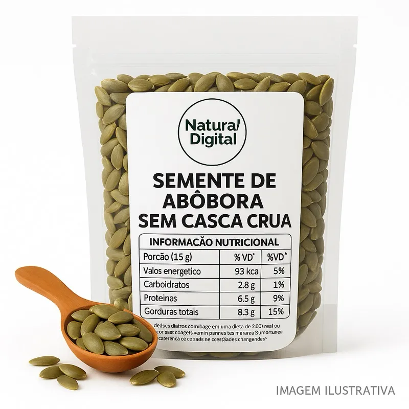 Semente de Abóbora Sem Casca e Crua - 1 kg / 500 gramas / 250 gramas / 100 gramas Semente de Abóbora Sem Casca e Crua - 1 kg / 500 gramas / 250 gramas / 100 gramas