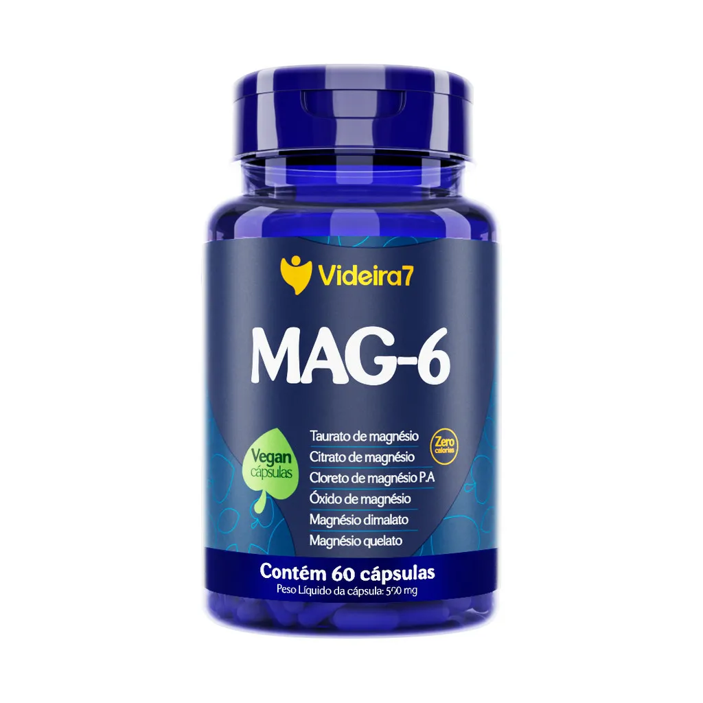 Magnésio MAG-6 (Dimalato/Quelato/Cloreto/Óxido/Citrato/Taurato) Cápsula Magnésio MAG-6 (Dimalato/Quelato/Cloreto/Óxido/Citrato/Taurato) Cápsula