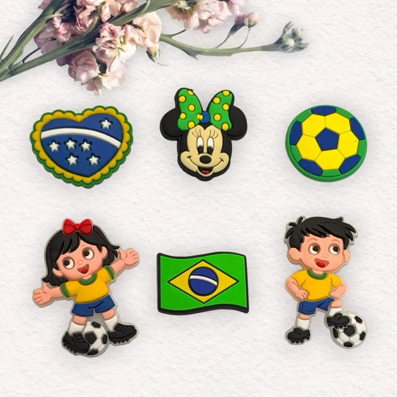 Aplique Emborrachado TEMA BRASIL E COPA (5 Unidades) para Artesanato, Laços e Tiaras Aplique Emborrachado TEMA BRASIL E COPA (5 Unidades) para Artesanato, Laços e Tiaras