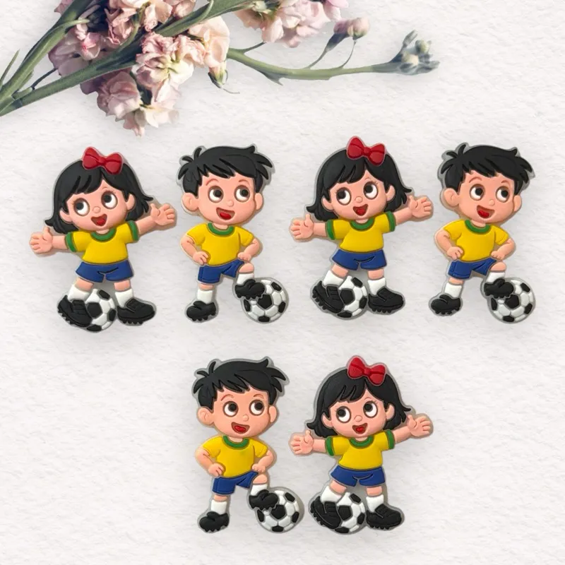 Aplique Emborrachado Menino Menina Copa do Mundo Brasil Aplique Emborrachado Menino Menina Copa do Mundo Brasil