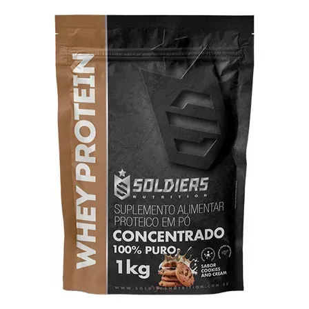 Whey Protein Concentrado 1kg Cookies Soldiers Nutrition Whey Protein Concentrado 1kg Cookies Soldiers Nutrition