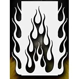 Stencil Chamas para Aerografia / Molde Fogo p/ Pinturas Flames Stencil Chamas para Aerografia / Molde Fogo p/ Pinturas Flames