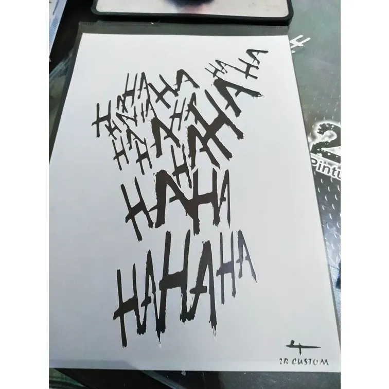 Stencil Risada do Coringa / Joker HaHaHa Stencil Risada do Coringa / Joker HaHaHa