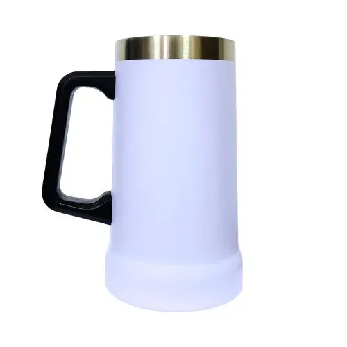 Copo Caneca Térmica 710ML Aço inox, COR BRANCO Para Chopp Cerveja Copo Caneca Térmica 710ML Aço inox, COR BRANCO Para Chopp Cerveja