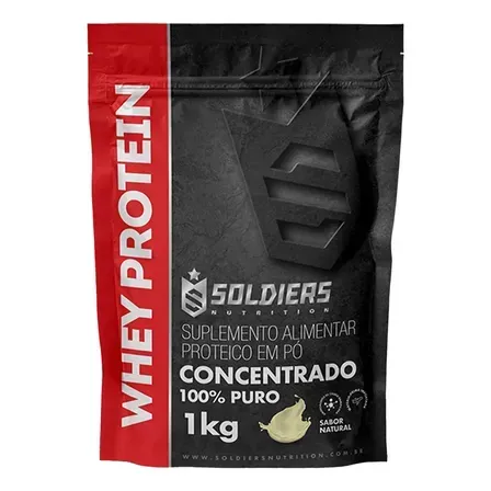 Whey Protein Concentrado 1Kg Sabor Natural 100% Puro Importado On / Optimum - Soldiers Nutrition Whey Protein Concentrado 1Kg Sabor Natural 100% Puro Importado On / Optimum - Soldiers Nutrition