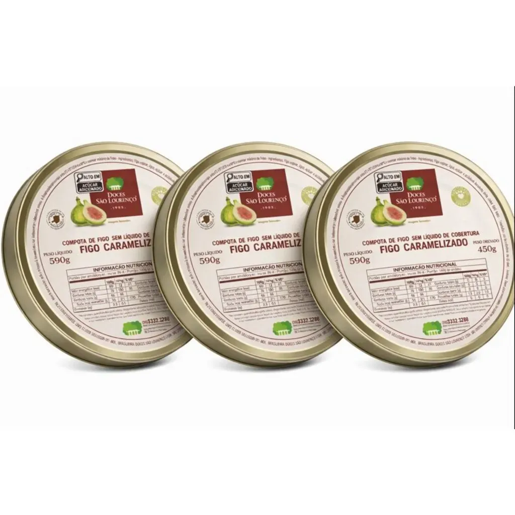 Kit c/ 3und Figo Caramelizado Ramy São Lourenço 590g Gourmet Kit c/ 3und Figo Caramelizado Ramy São Lourenço 590g Gourmet