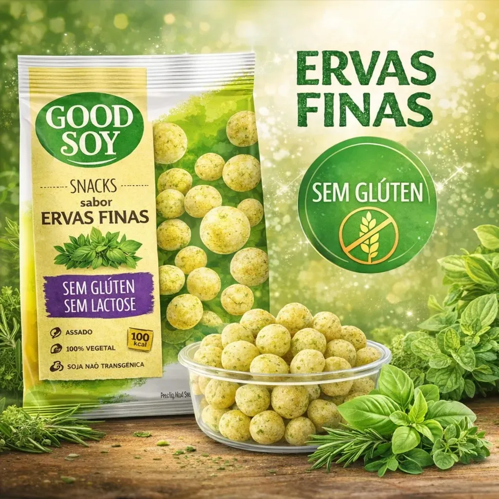 Kit 6 Snacks de soja GOODSOY s/ Gluten Ervas Finas 25g Kit 6 Snacks de soja GOODSOY s/ Gluten Ervas Finas 25g