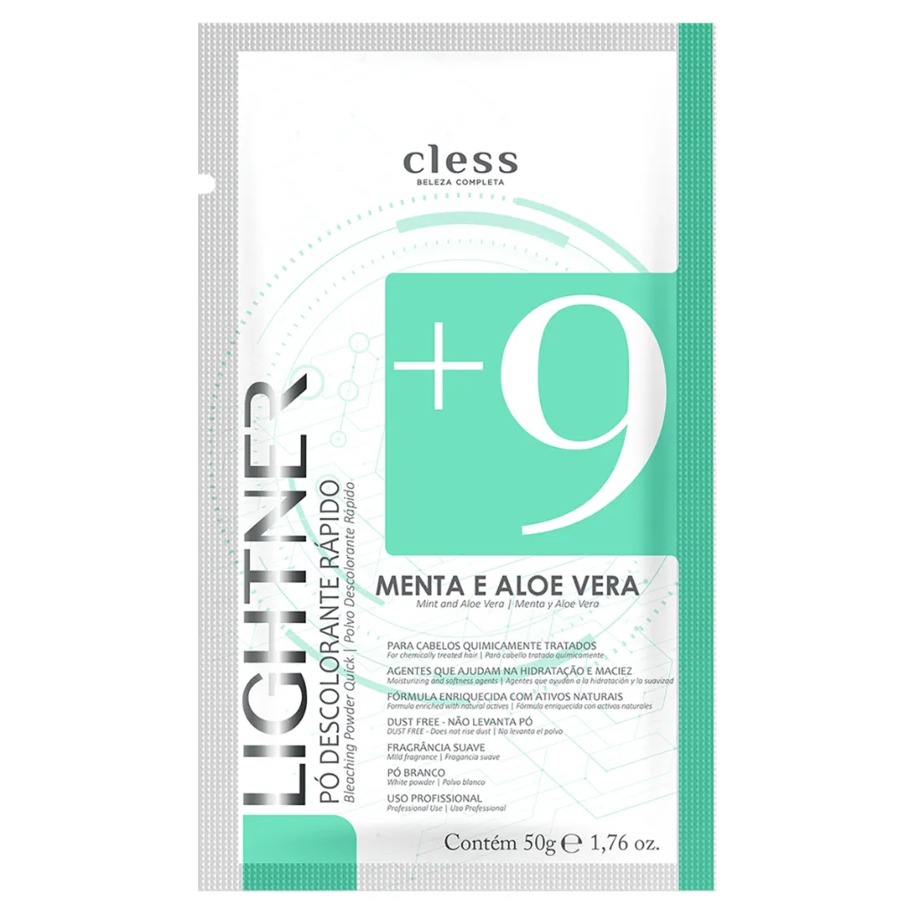 Pó Descolorante Lightner Menta e Aloe Vera +9 Tons 50g Clareamento Capilar Profissional Pó Descolorante Lightner Menta e Aloe Vera +9 Tons 50g Clareamento Capilar Profissional