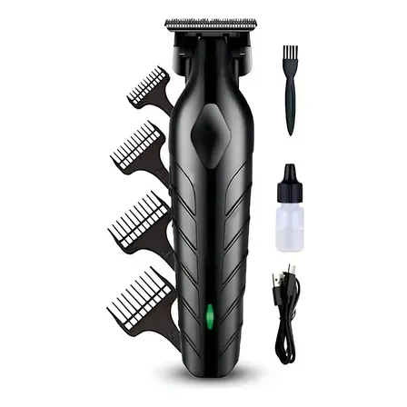Máquina De Corte Acabamento Sem Fio Aparador Cabelo Barba Profissional Preta Máquina De Corte Acabamento Sem Fio Aparador Cabelo Barba Profissional Preta