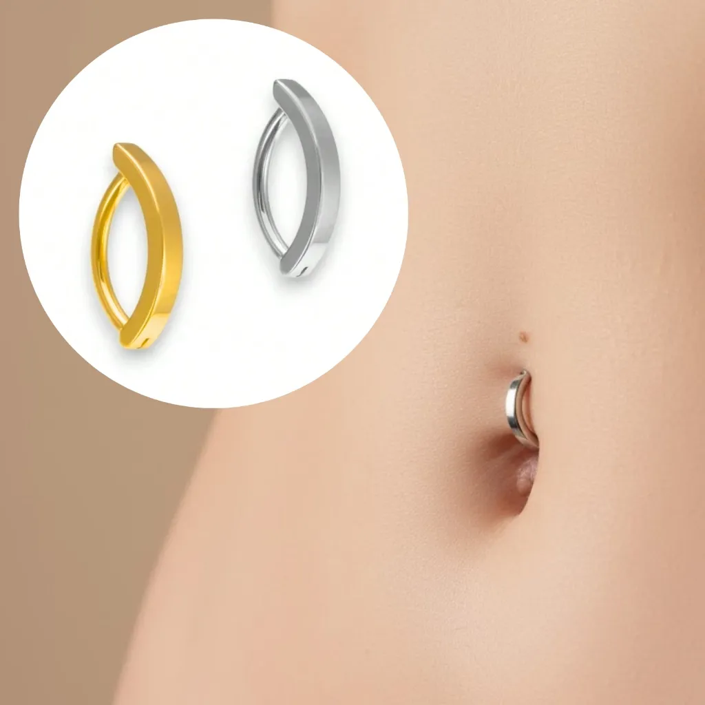 Piercing Umbigo Meia Argola Lisa Delicado Anti Alérgico Aço Cirúrgico Acessórios Femininos Dourado Prata Piercing Umbigo Meia Argola Lisa Delicado Anti Alérgico Aço Cirúrgico Acessórios Femininos Dourado Prata