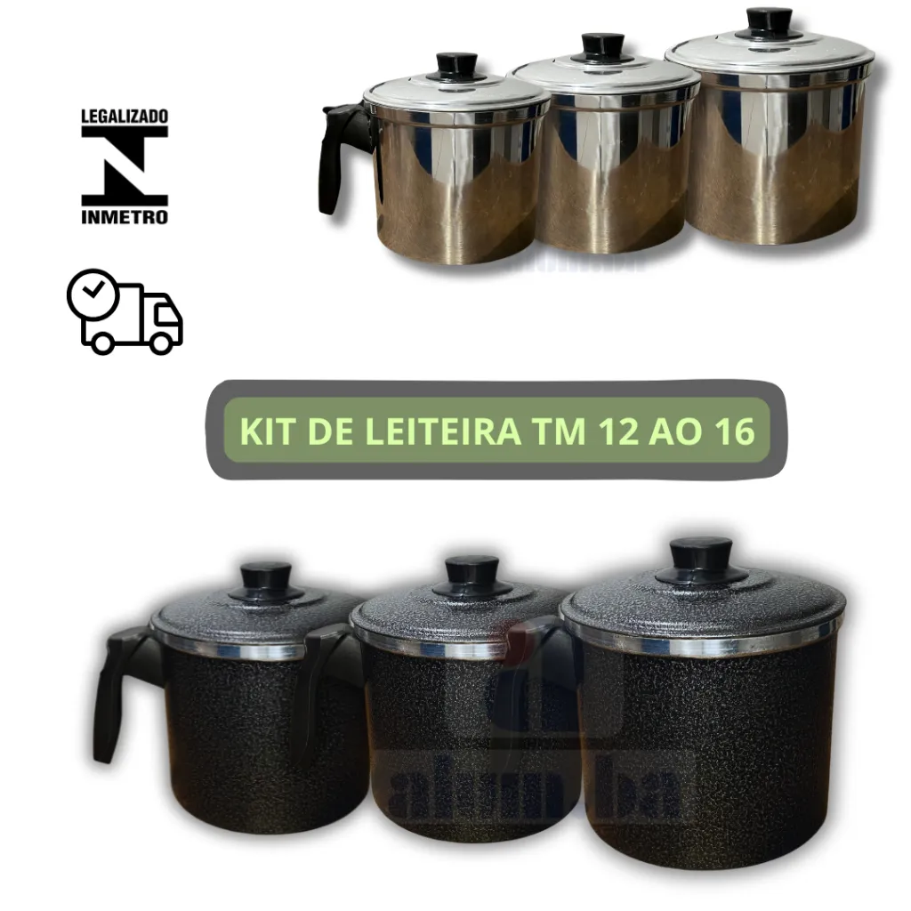 jogo de leiteira cafeteira caneca de alumínio ou preta com alça grande pequena e media com tampa jogo de leiteira cafeteira caneca de alumínio ou preta com alça grande pequena e media com tampa