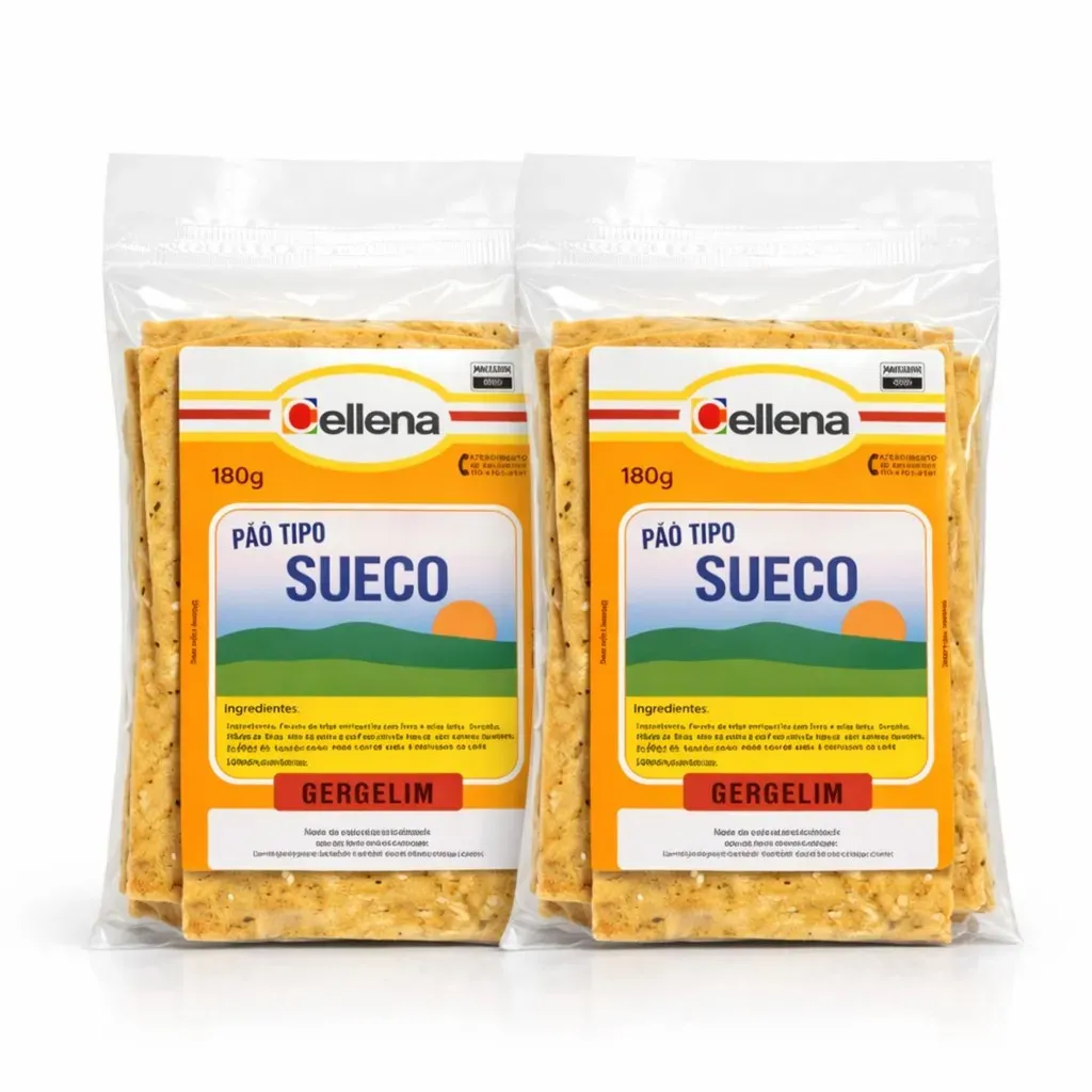Kit 2 Pao Tipo Sueco c/ Gergelim CELLENA 180g Kit 2 Pao Tipo Sueco c/ Gergelim CELLENA 180g