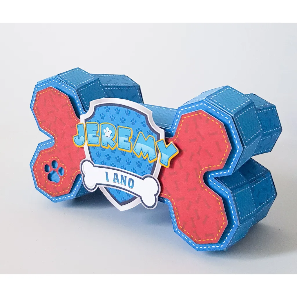 Kit com 5 Caixas Osso Personalizadas Patrulha Canina 3D Kit com 5 Caixas Osso Personalizadas Patrulha Canina 3D
