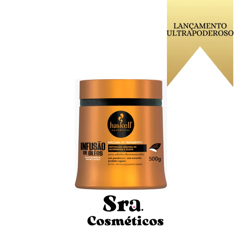 Mascara de Tratamento Infusão de Óleos 500g Haskell Mascara de Tratamento Infusão de Óleos 500g Haskell