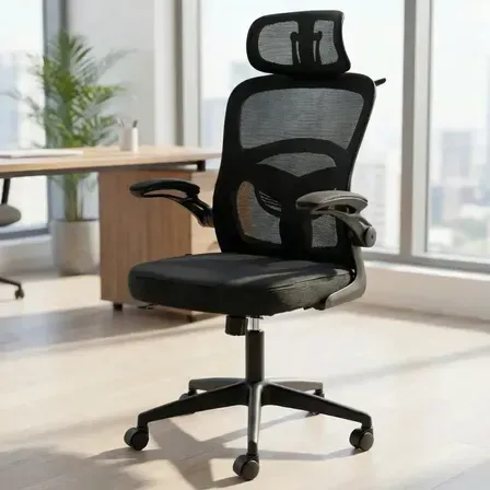 Cadeira de Escritório Vincere Brasil Elegance Graphite II Ergonômica com Apoio Lombar Preta em Malha Cadeira de Escritório Vincere Brasil Elegance Graphite II Ergonômica com Apoio Lombar Preta em Malha