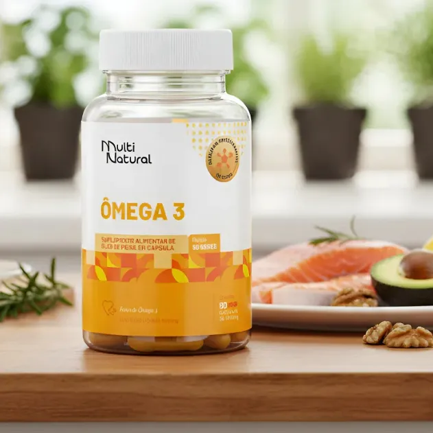 Ômega 3 1000mg Pote 90 Caps - Epa 540mg Dha 360mg - Multi Natural Ômega 3 1000mg Pote 90 Caps - Epa 540mg Dha 360mg - Multi Natural