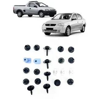 Kit 22 Pcs Grampo Parabarro Diant. Corsa Montana 2002 a 2012 Kit 22 Pcs Grampo Parabarro Diant. Corsa Montana 2002 a 2012