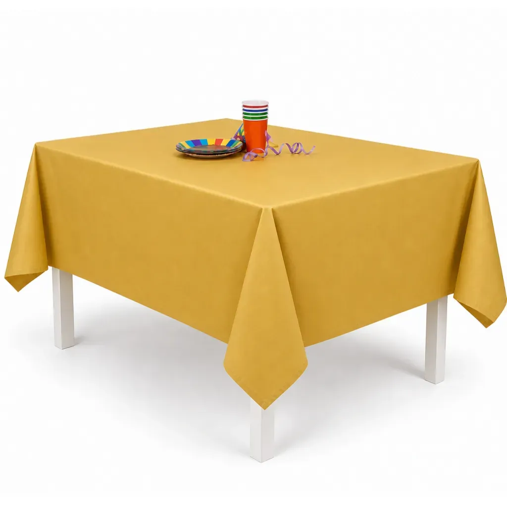 Toalha De Mesa Festa Marrom Pvc 137 X 183cm Toalha De Mesa Festa Marrom Pvc 137 X 183cm